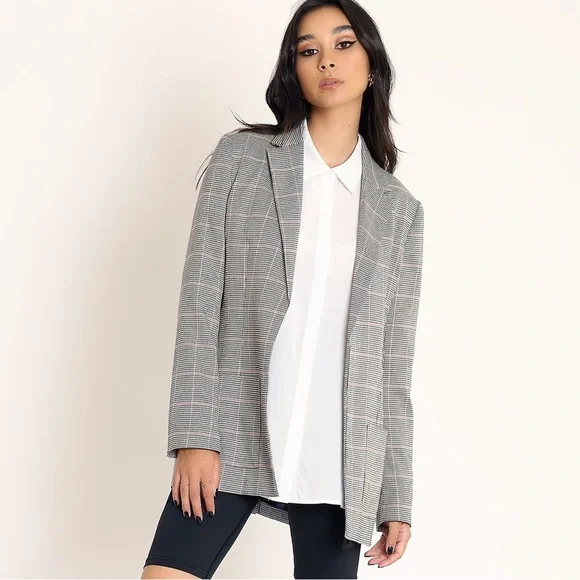 PLAID BLACK BLAZER - Picture 7 of 10